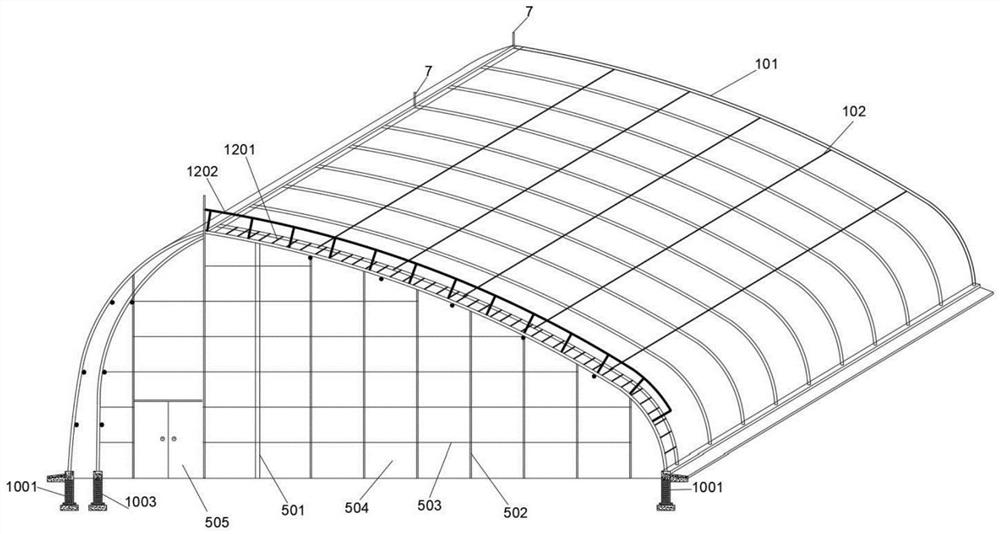 Large-span greenhouse