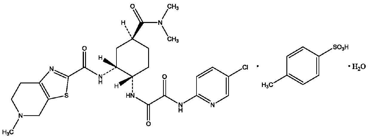 A kind of edoxaban p-toluenesulfonate compound