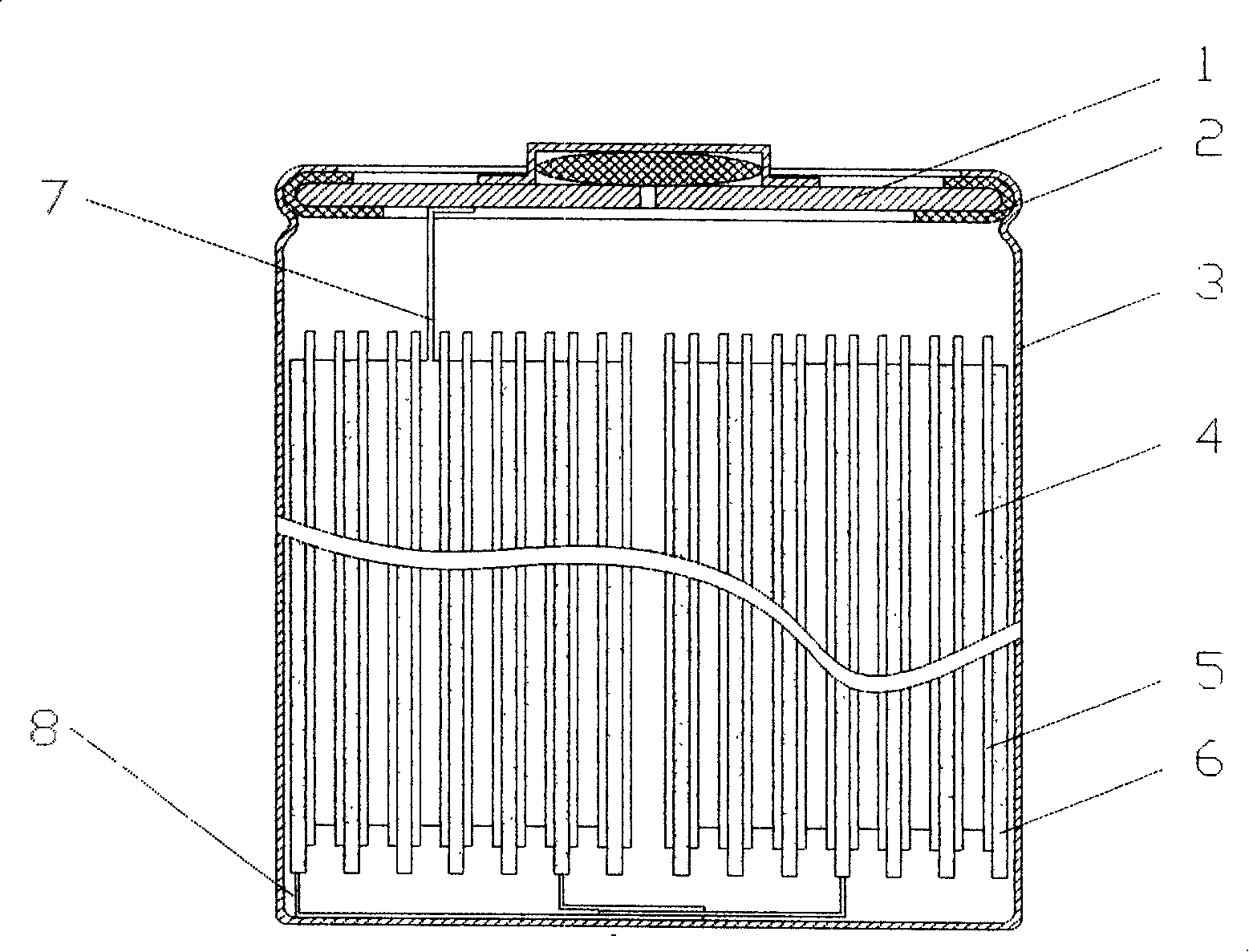 Cylinder type zinc-nickel storage battery