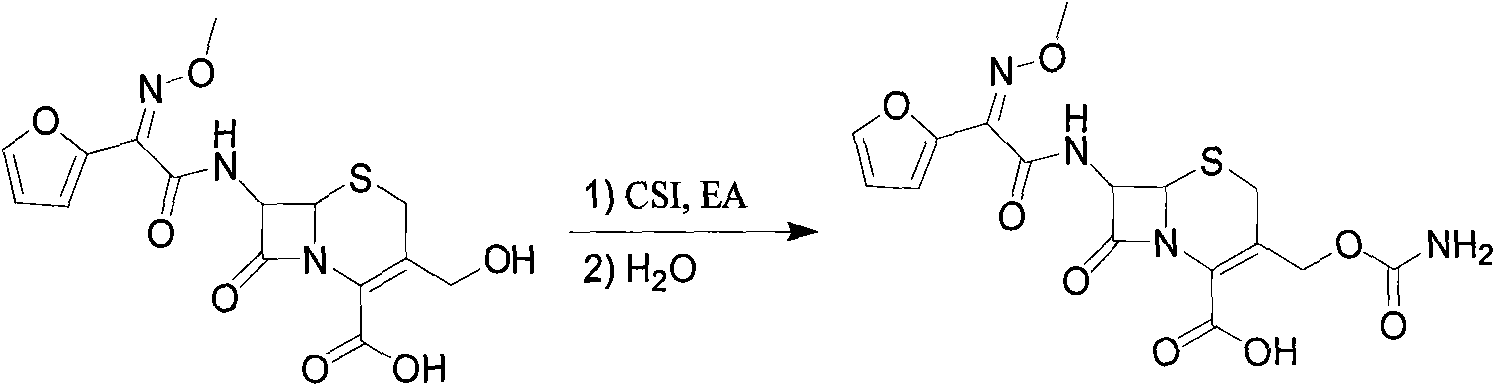 Method for synthesizing cefuroxime acid