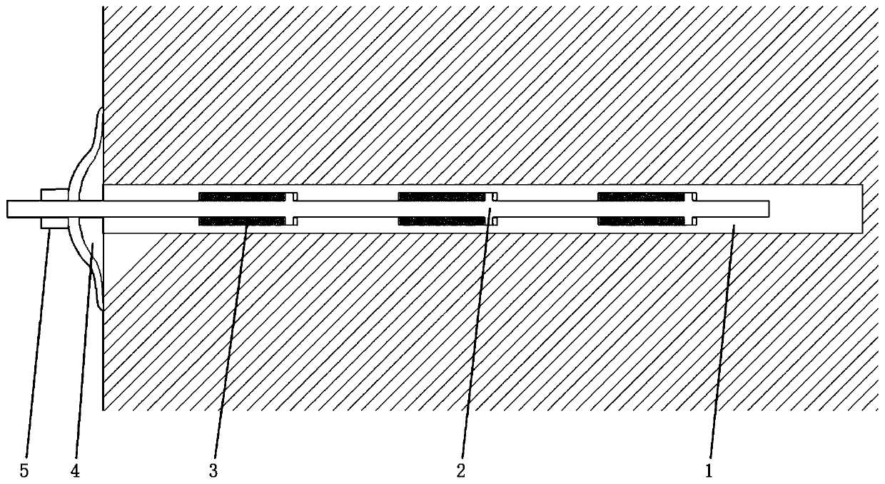 Slow-release resistance-increasing yielding anchor rod and method