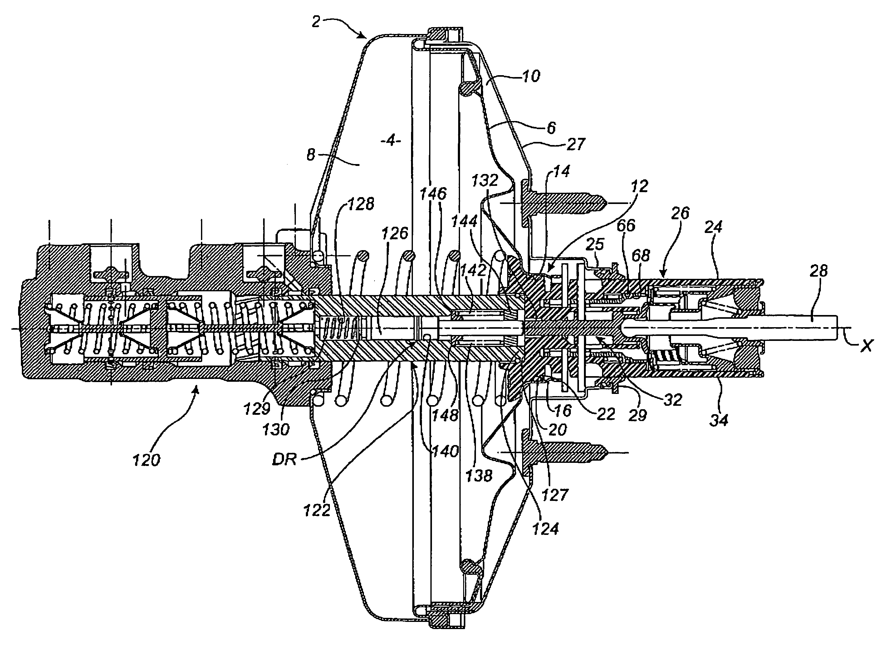 Booster with reduced dead travel and a braking system comprising such a booster