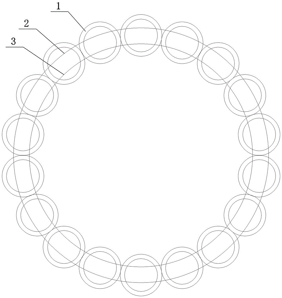 Waste tire prestressed ring assembly