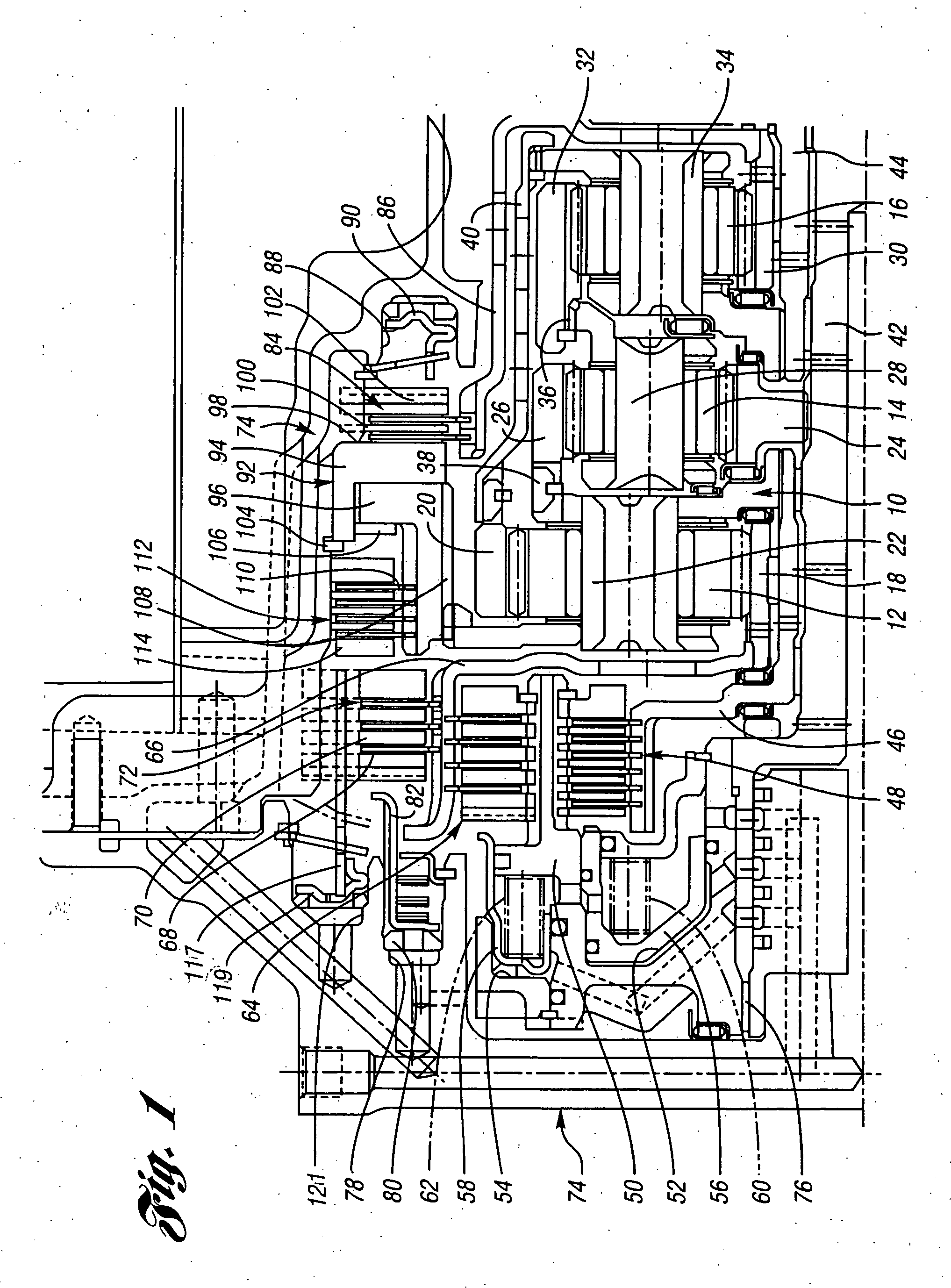 Planar coupling assembly for an automatic transmission