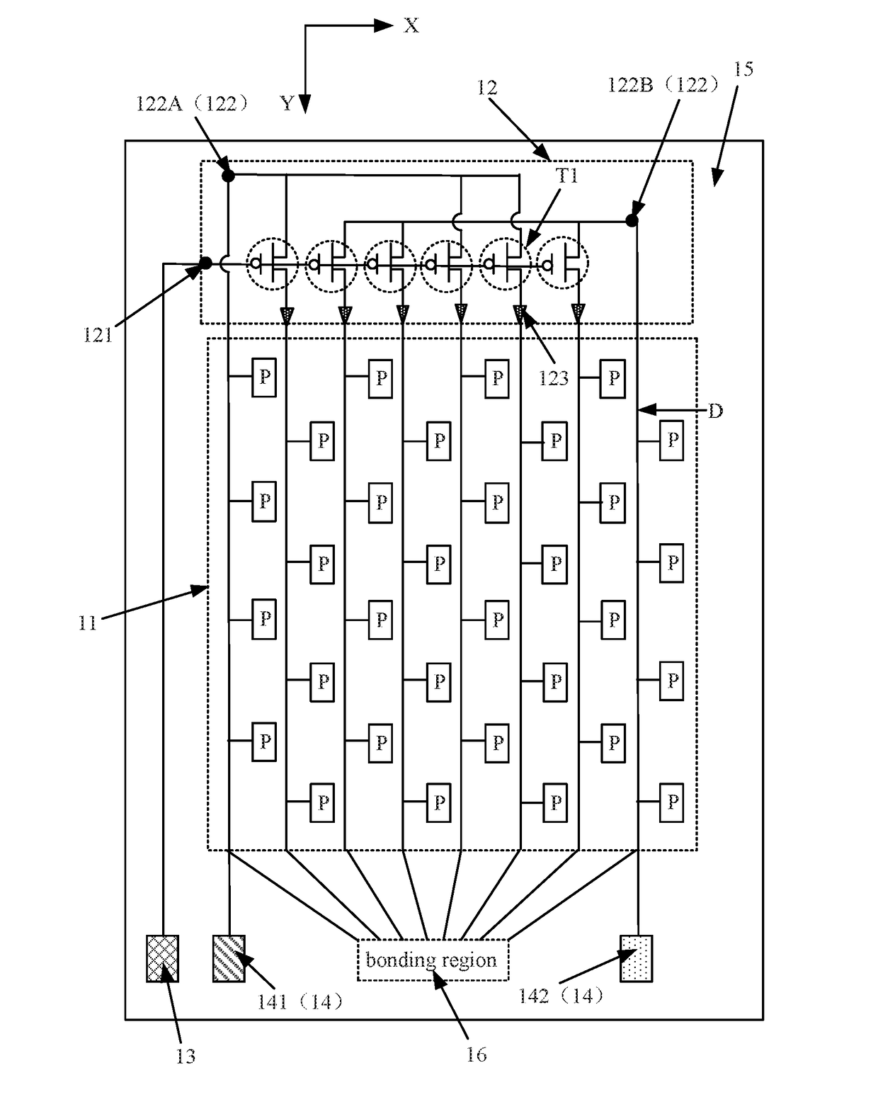 Display panel, electronic device and test method