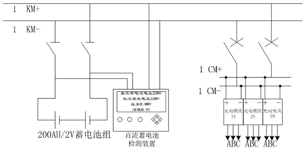 DC battery monitoring device