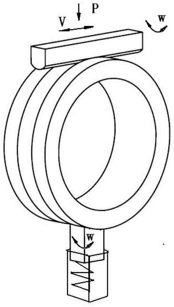 Device for spiral superfinishing of raceway of bearing inner race