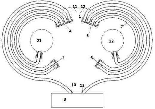 Intermittent alternate heat exchange method for loop heat pipe system
