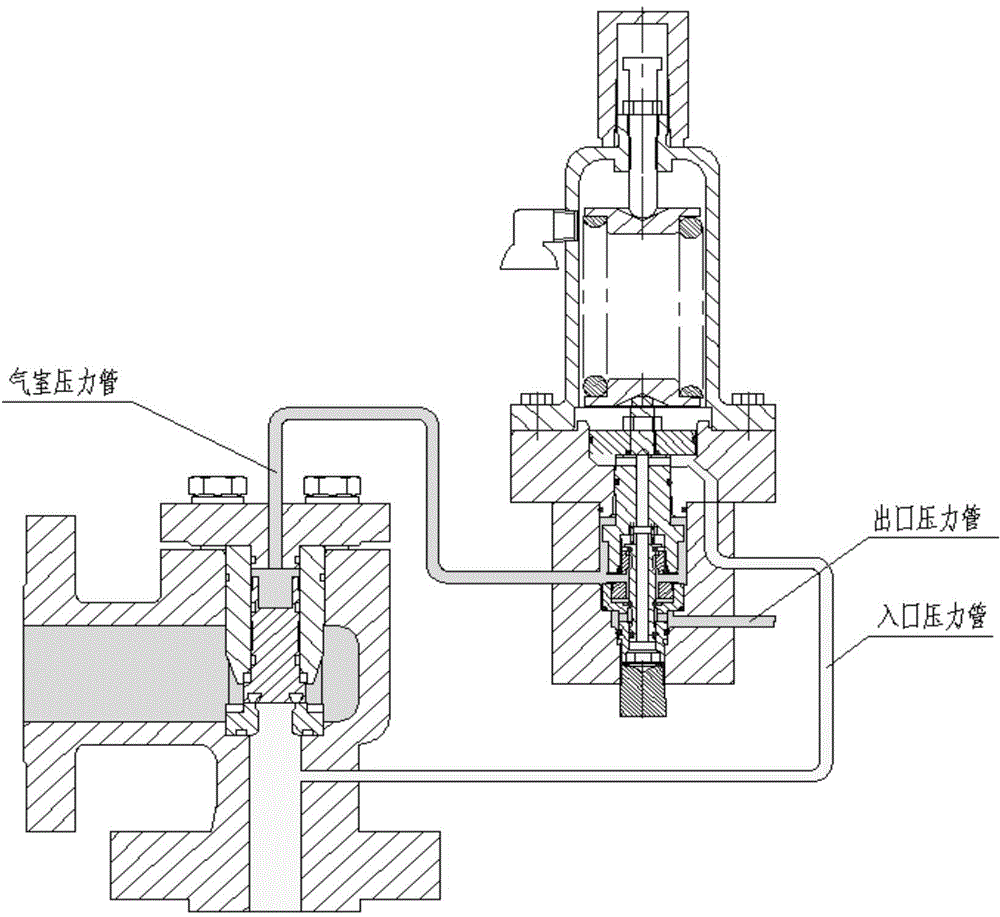 High-pressure modulated type pilot operated safety valve