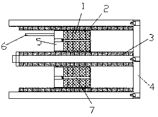 Double-layer conjugate bar-type linear motor structure