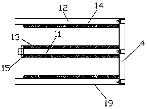 Double-layer conjugate bar-type linear motor structure