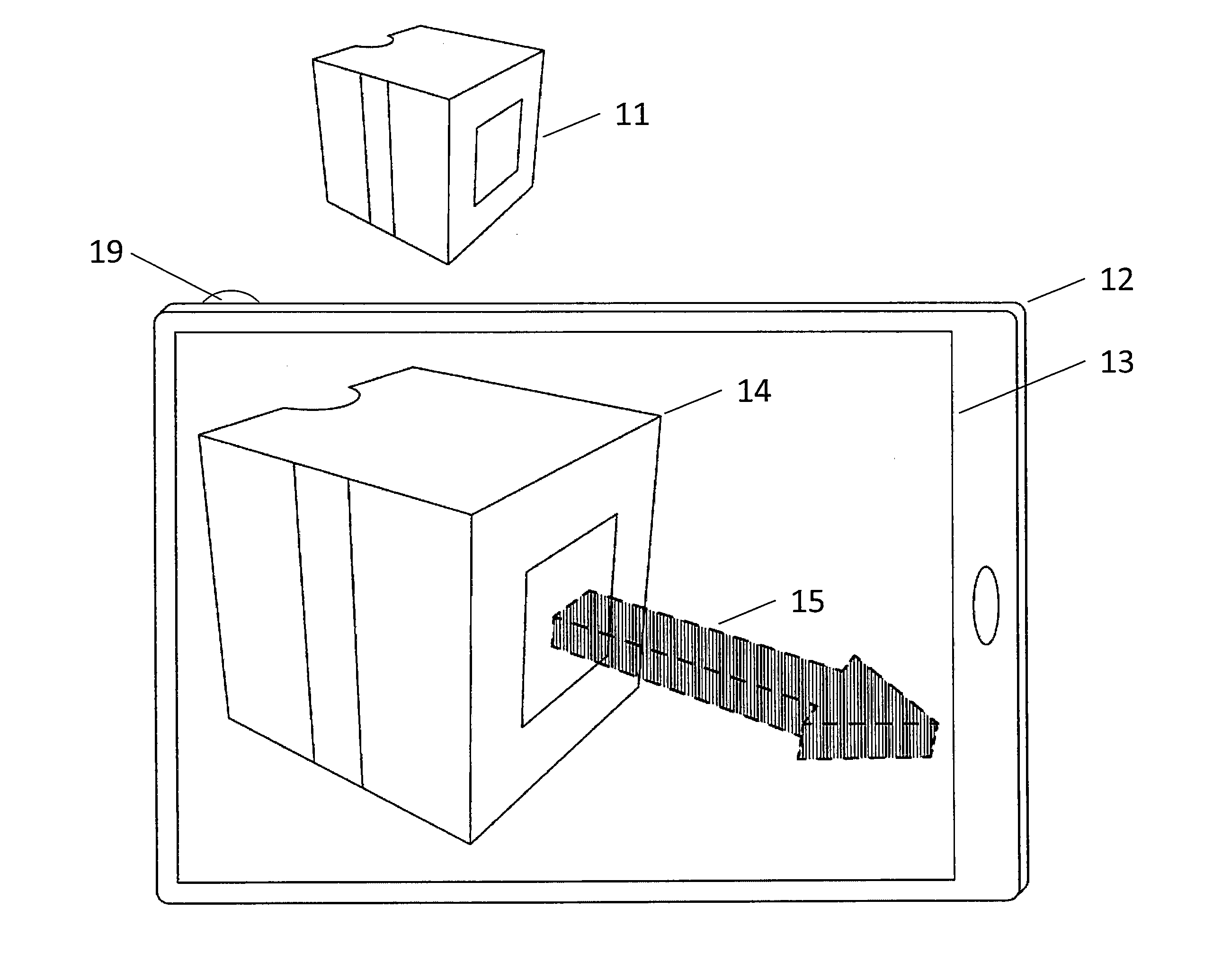 Method and system for providing information associated with a view of a real environment superimposed with a virtual object