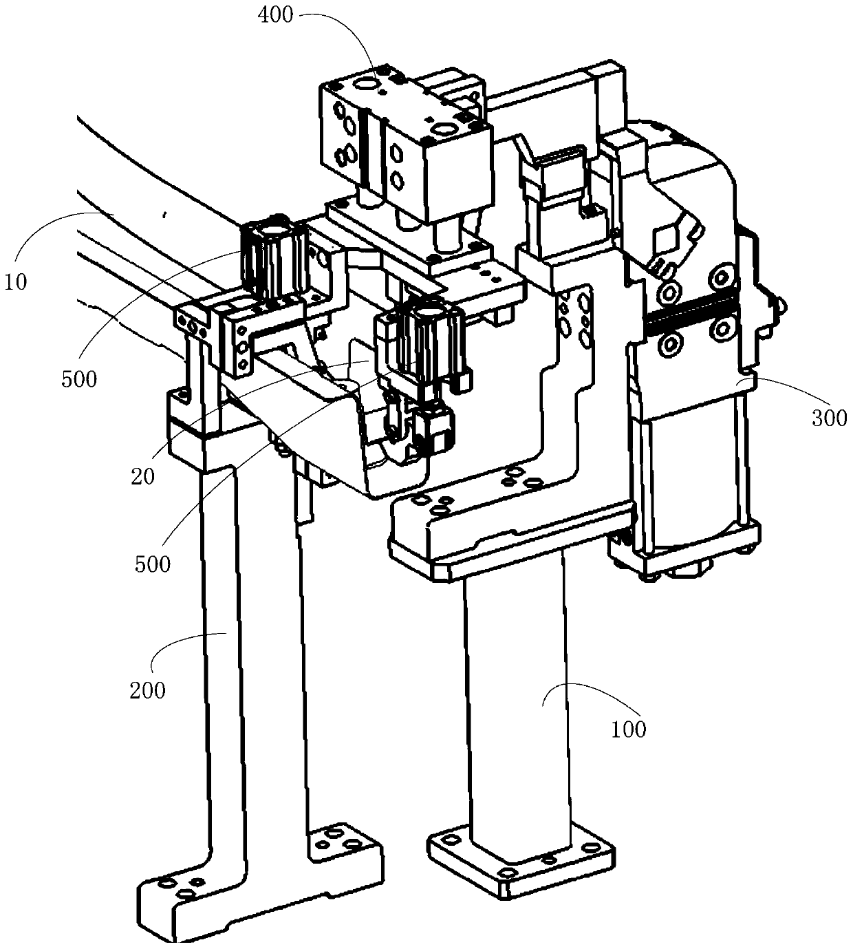 Positioning clamp for cavity plate structure