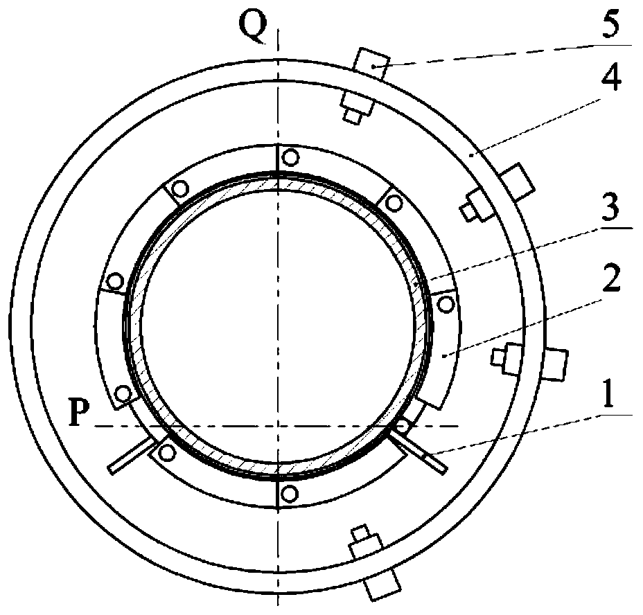 Heating device and method for large-diameter thick-wall pipe