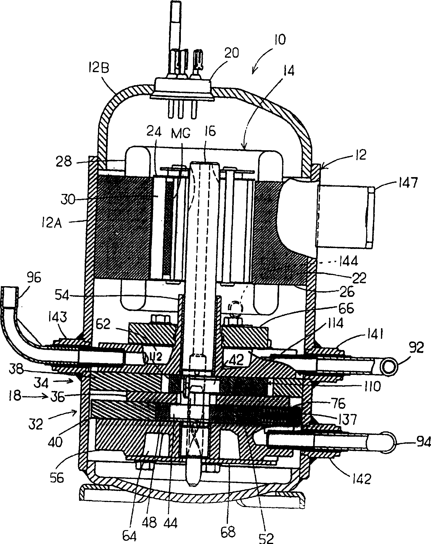 Rotary compressor, method for manufacturing the same, and defroster for refrigerant circuit