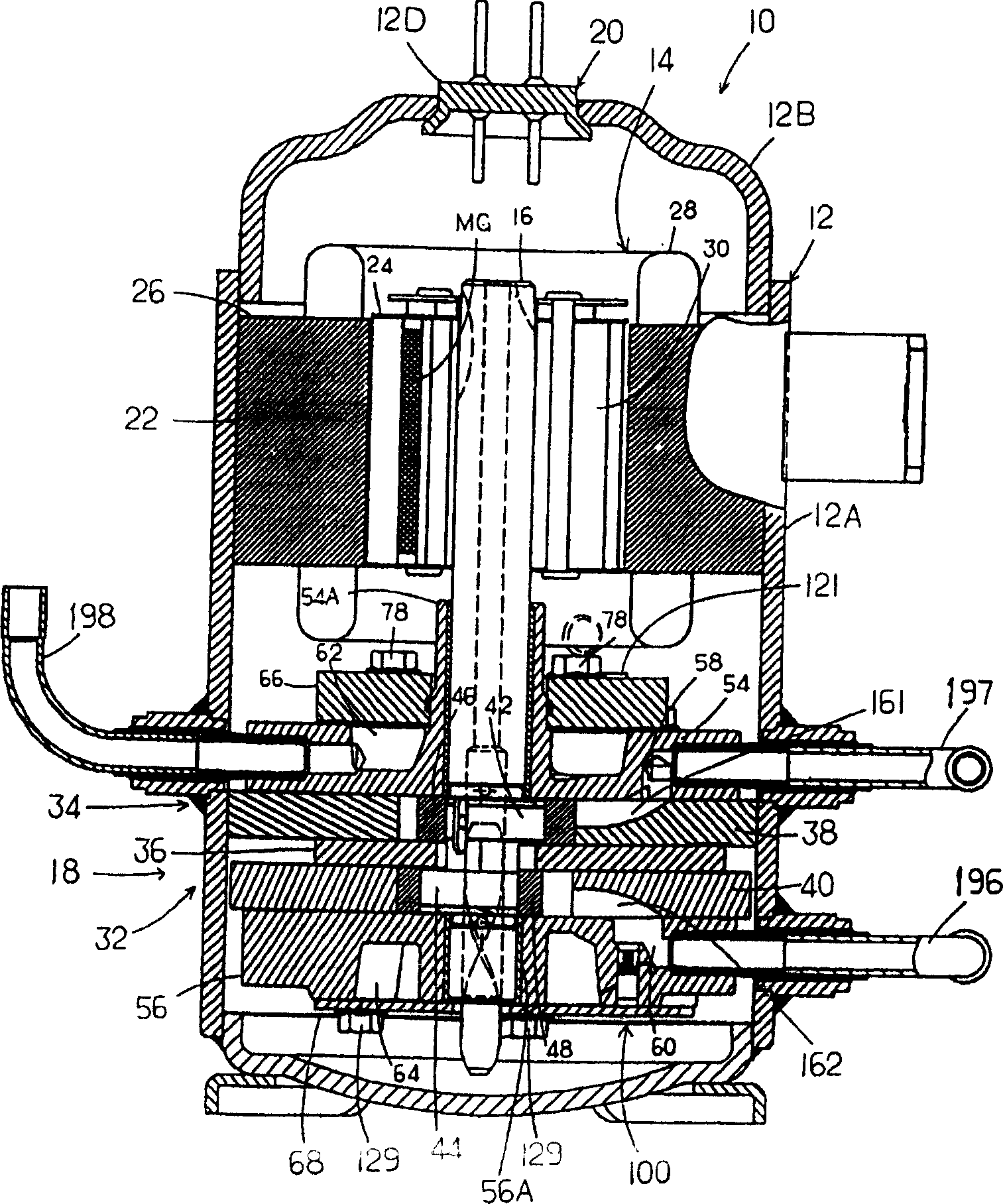 Rotary compressor, method for manufacturing the same, and defroster for refrigerant circuit