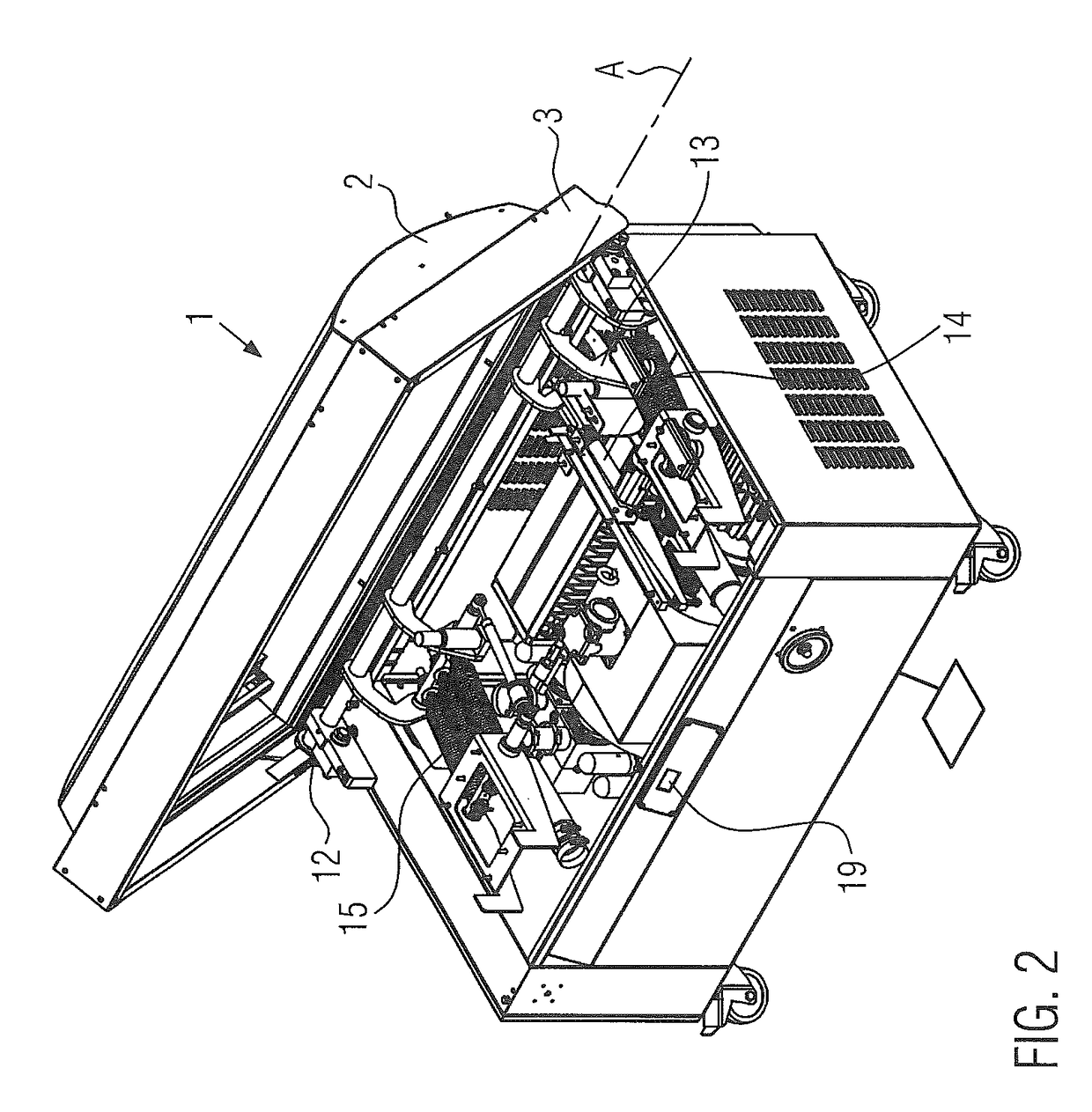 Vacuum chamber machine with spring fracture detection