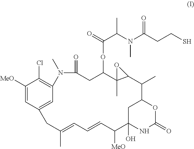 Preparation of maytansinoid antibody conjugates by a one-step process