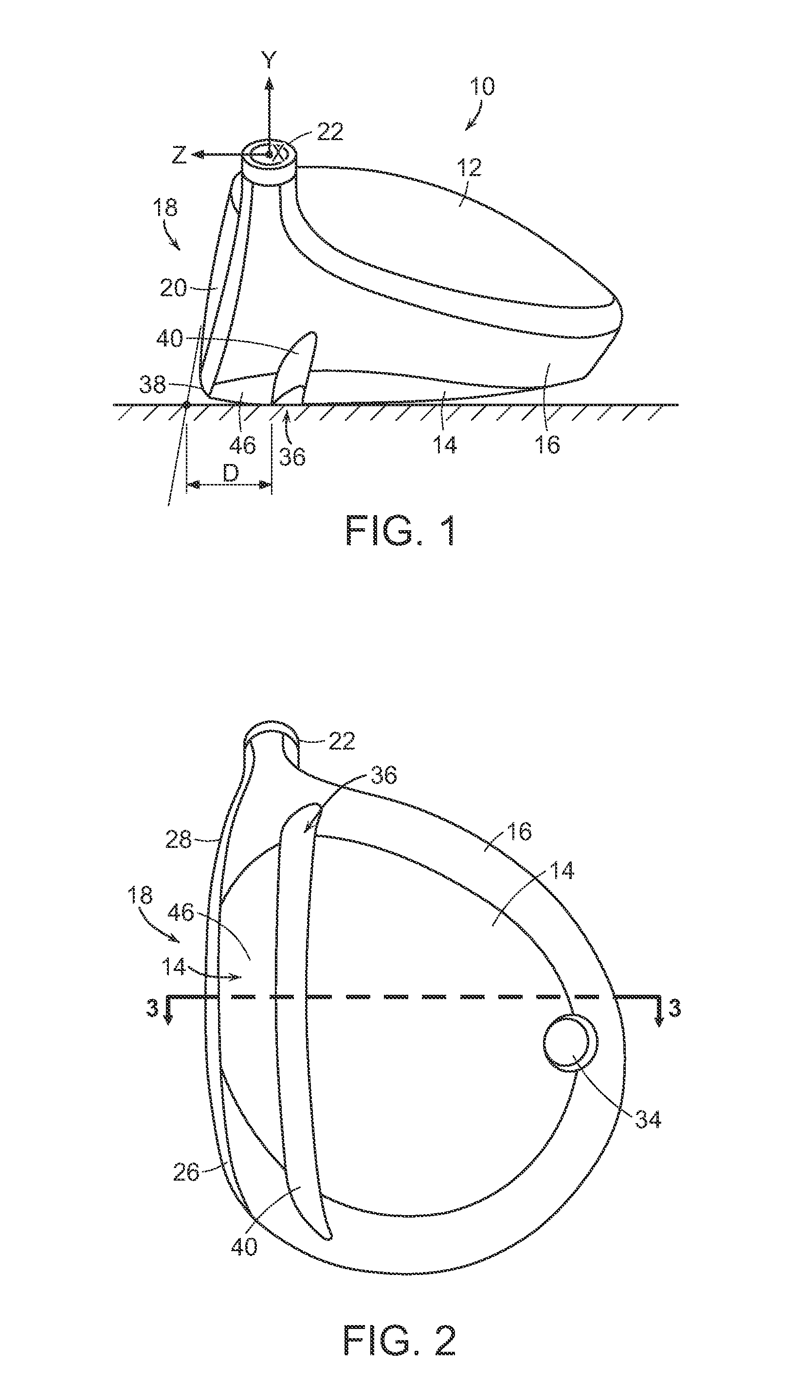 Golf club head with flexure