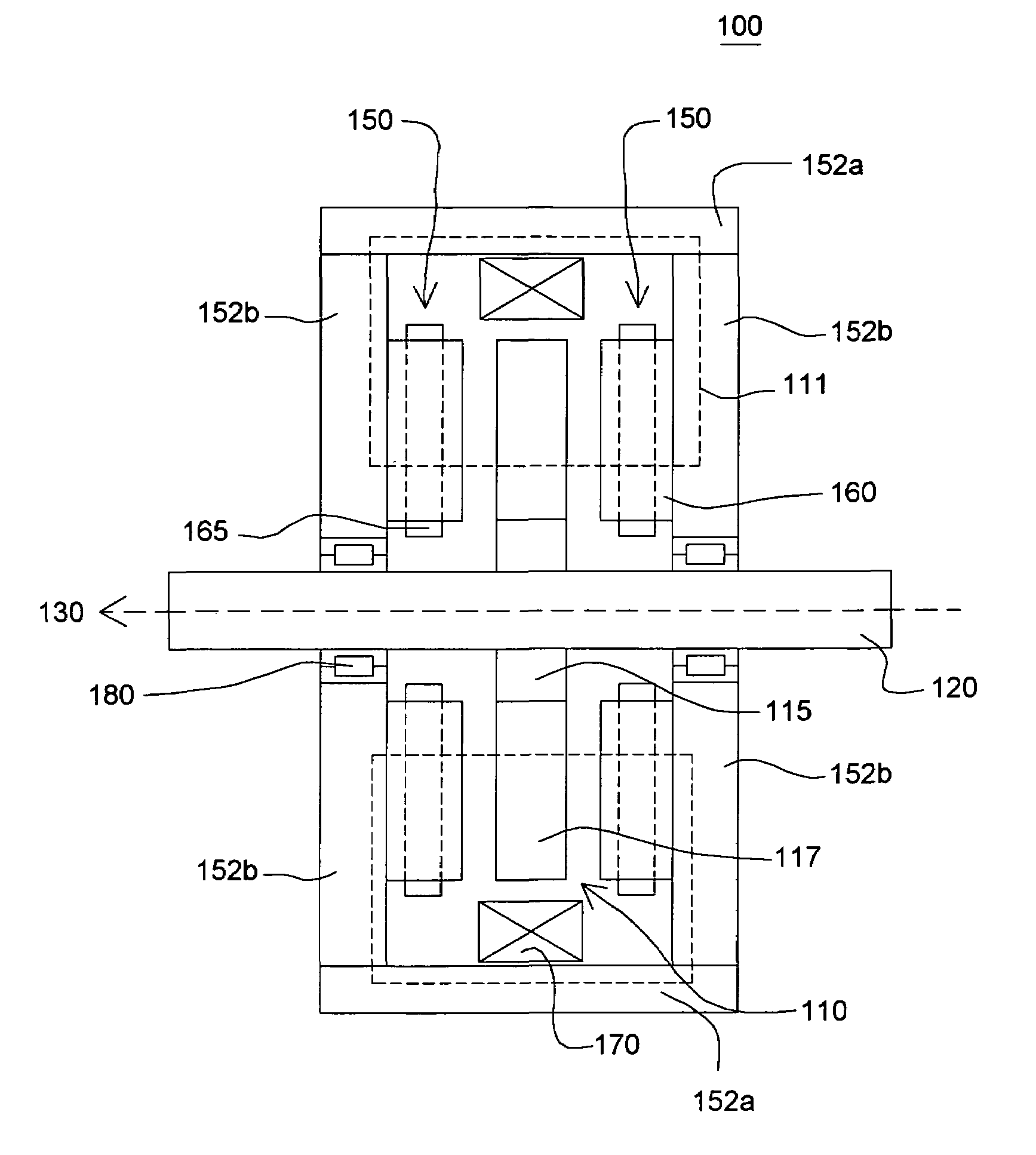 Superconducting rotating machines with stationary field coils