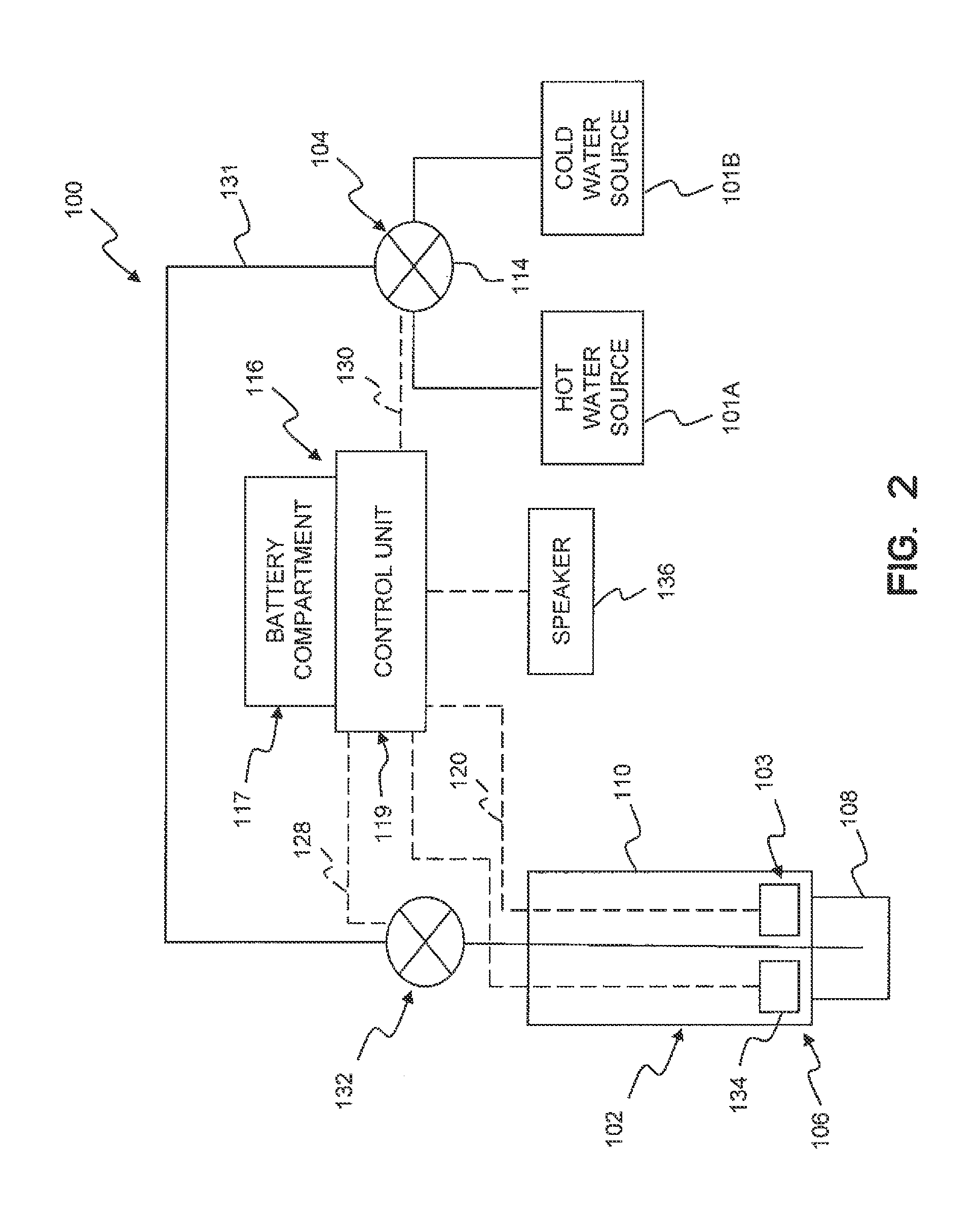 Resistive coupling for an automatic faucet