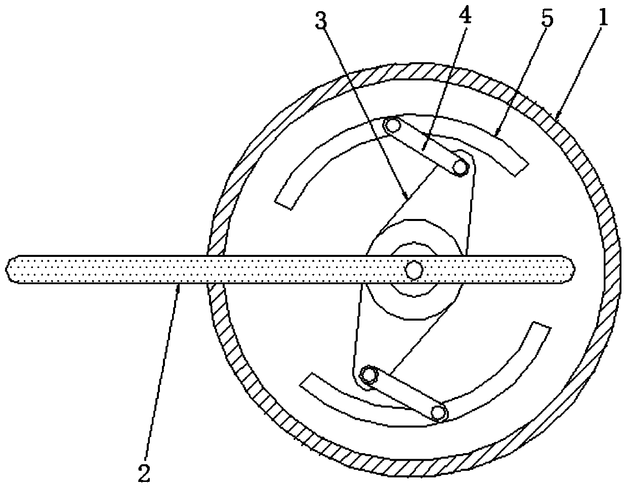 Device for clamping tires of different sizes based on dual centering motion
