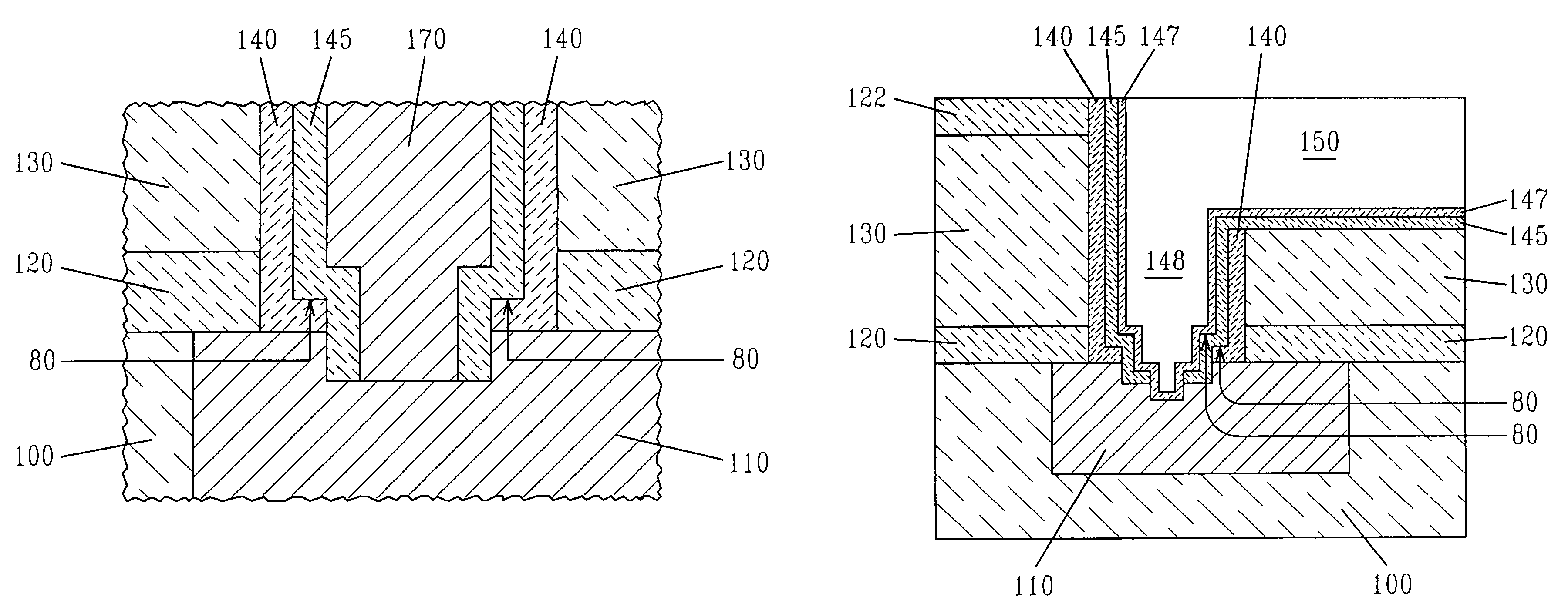Modified via bottom structure for reliability enhancement