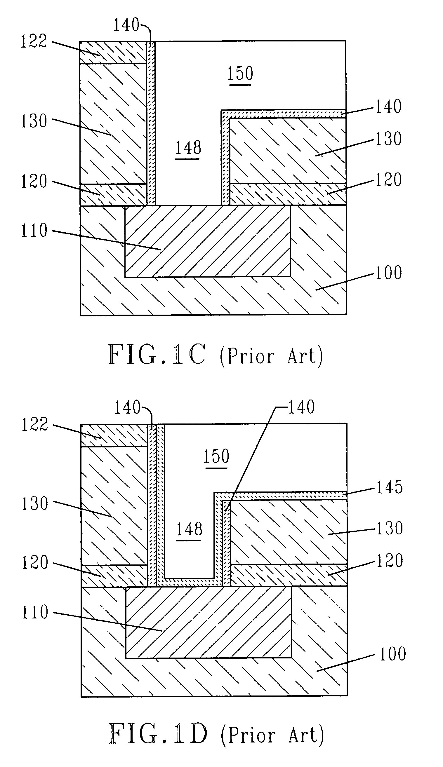 Modified via bottom structure for reliability enhancement