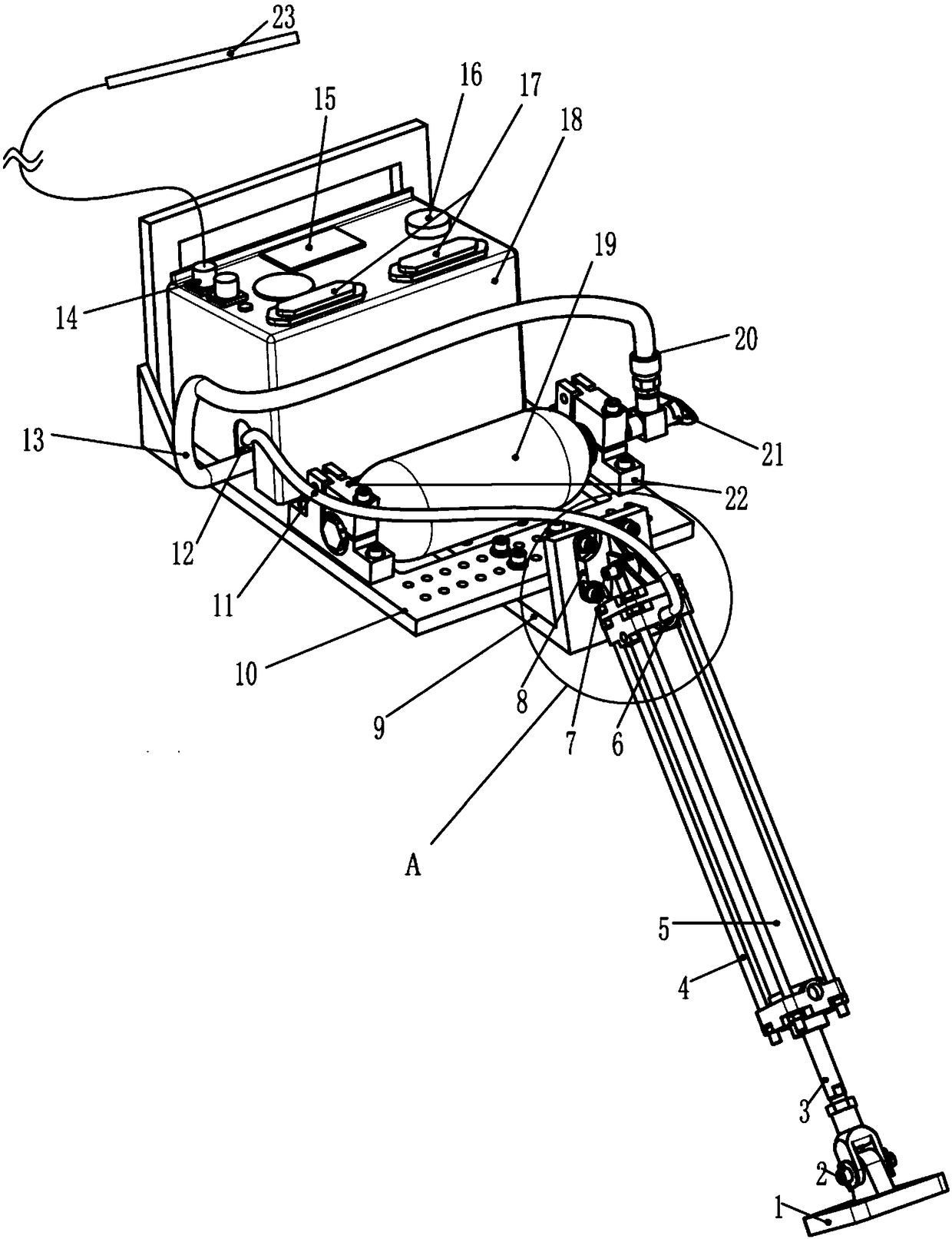 Vehicle-mounted brake device for automobile rear impact test