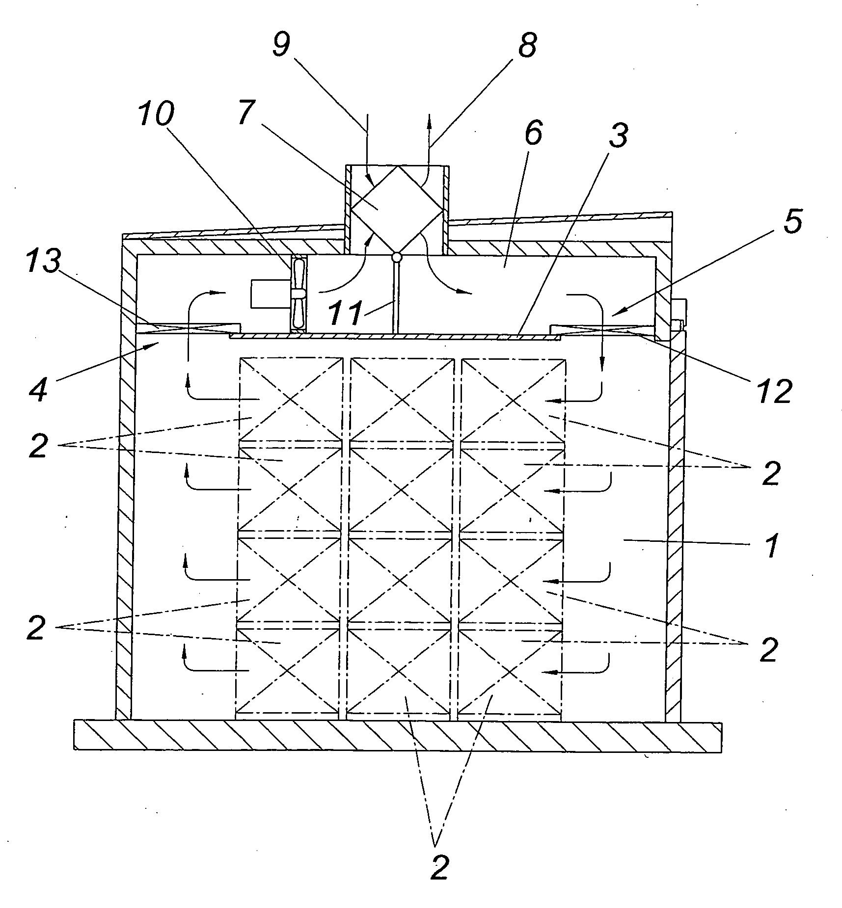 Method for Drying Wood Combined Into Stacks