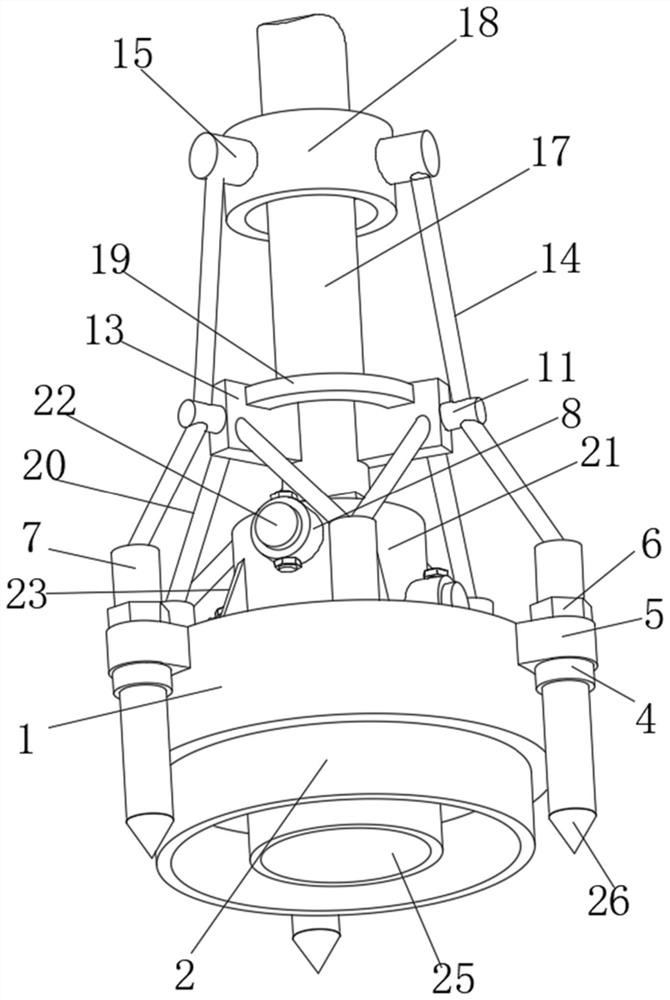 Mounting structure used for wind driven generator supporting seat