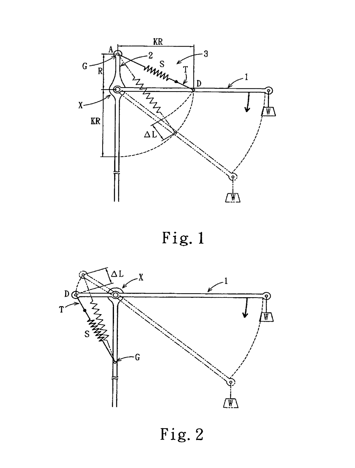 Counterweight arm mechanism