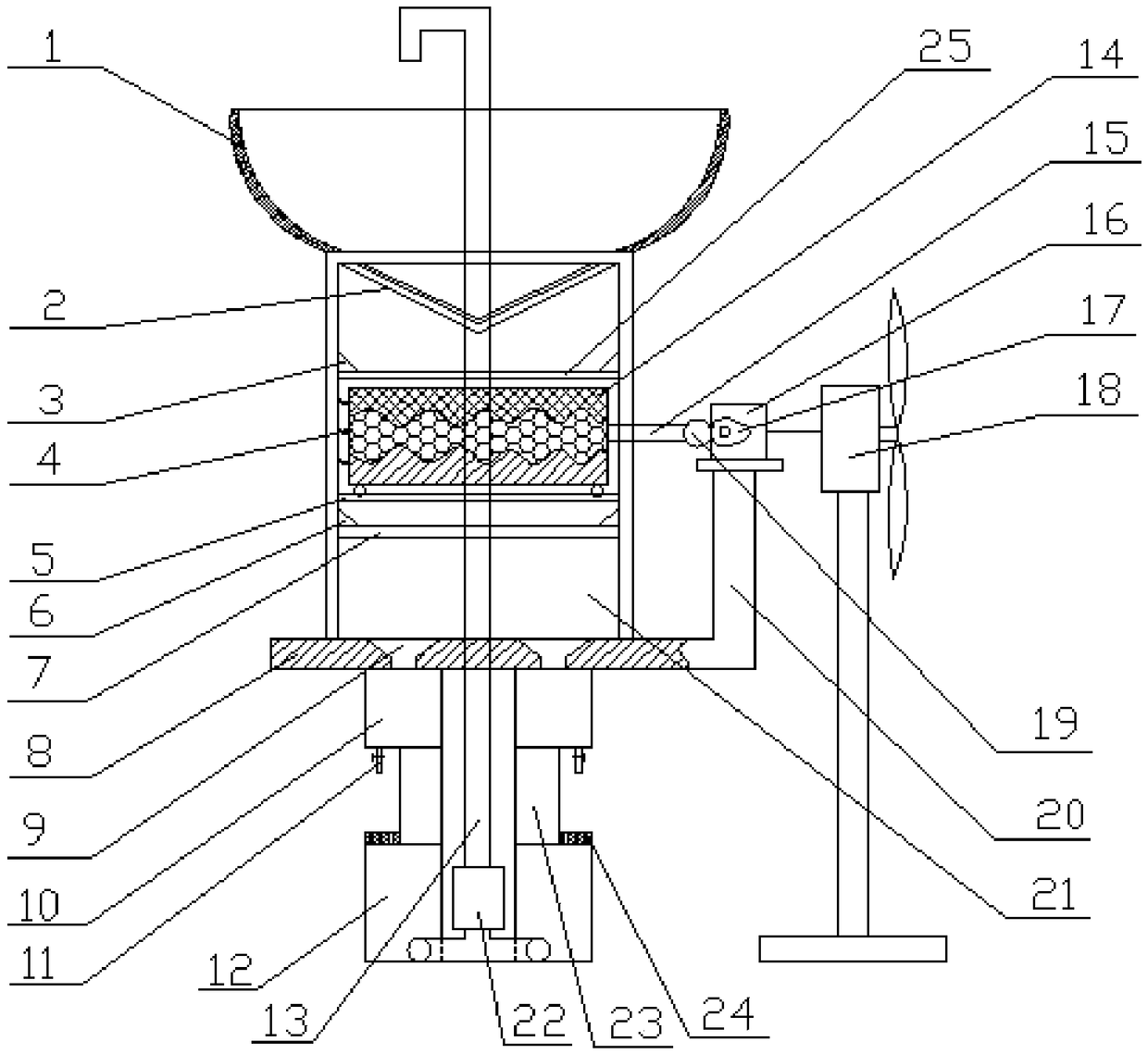 Airport rainwater collecting utilizing device