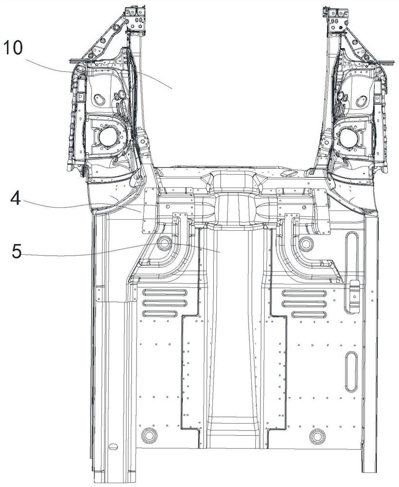 Front wall structure for electric automobile