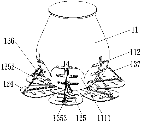 A deformed LED lamp driven by a screw transmission mechanism