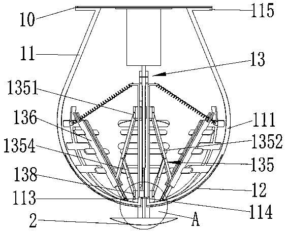 A deformed LED lamp driven by a screw transmission mechanism