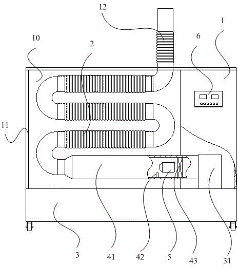 Corrugated tube direct-fired warmer