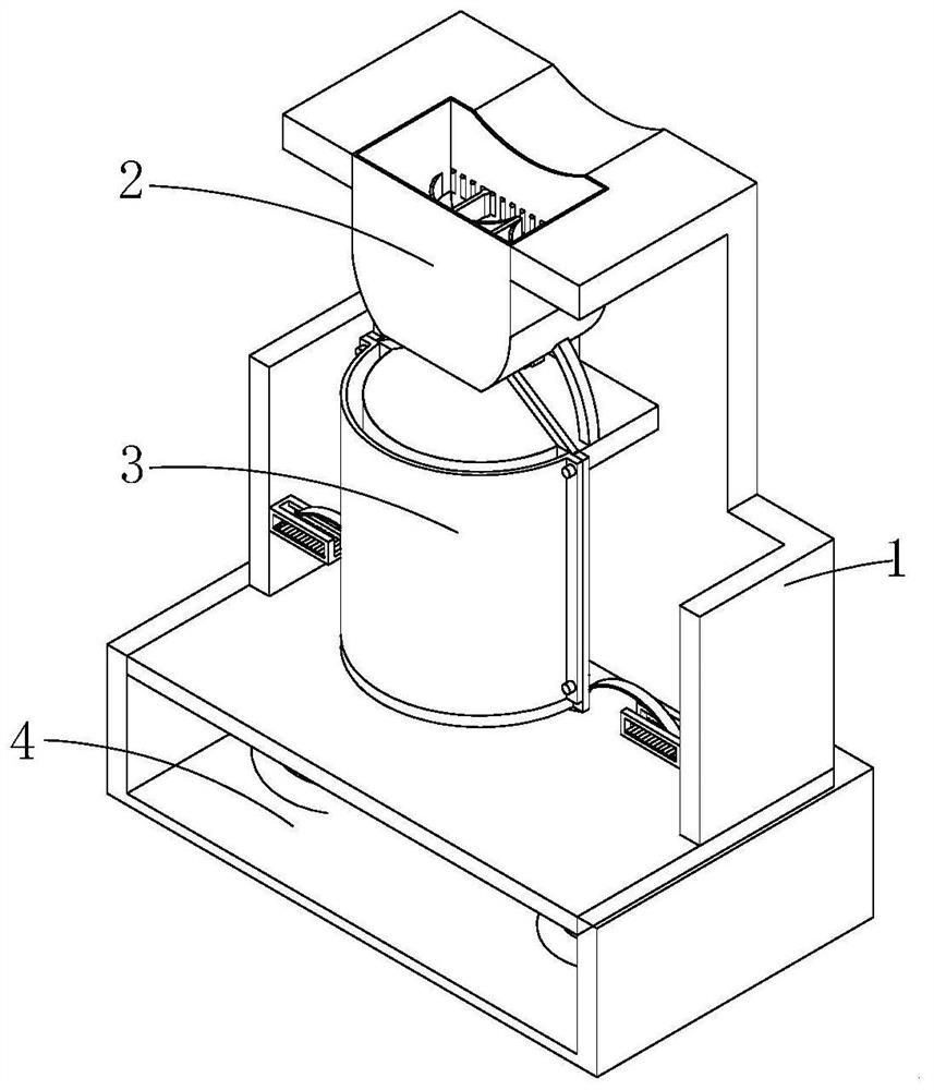 Processing device of concrete for prefabricated part pouring