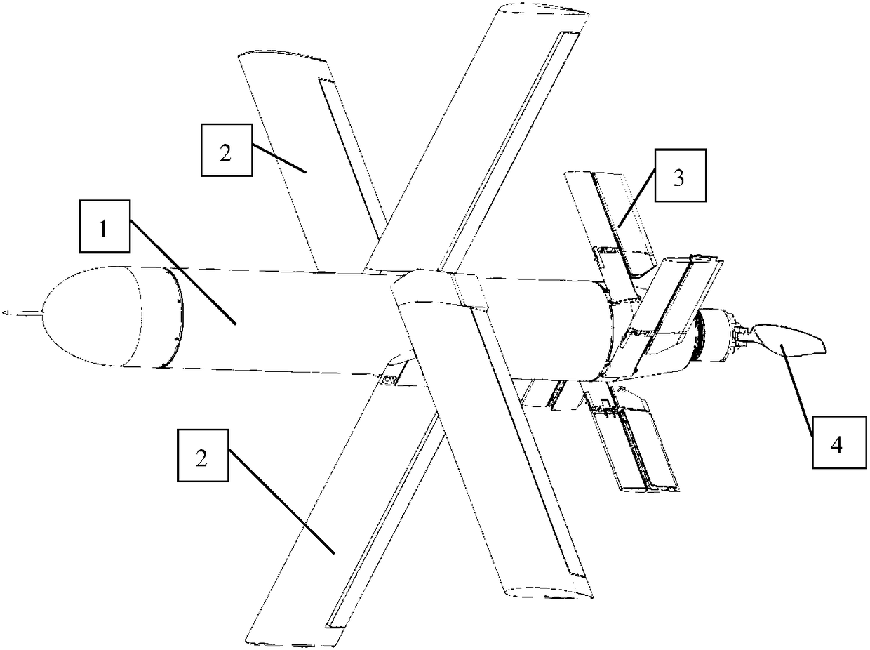 Unmanned aerial vehicle based on X-wing layout