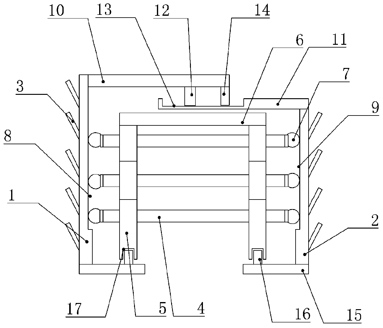 A telescopic device for a highway bridge