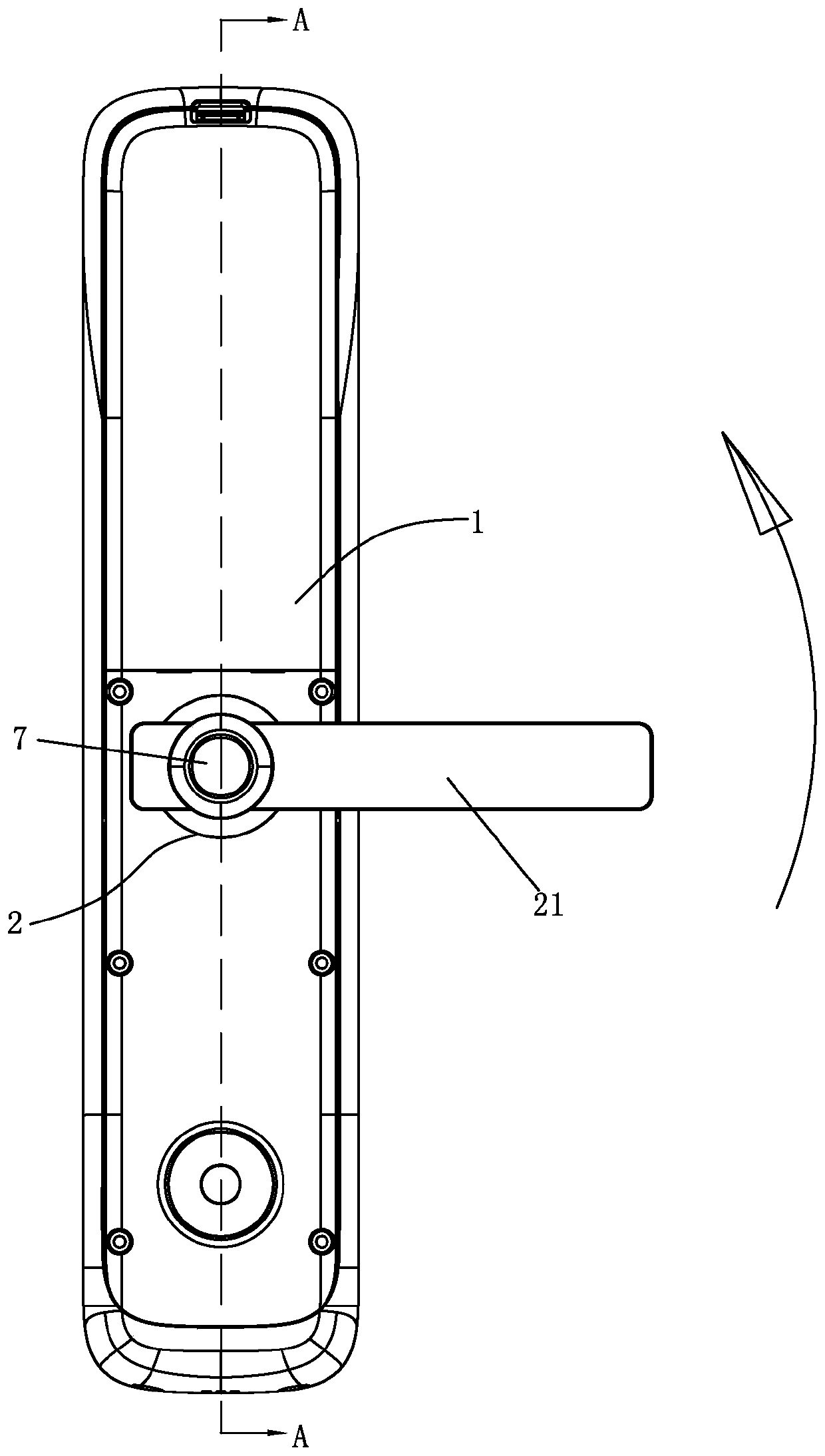 Rear lock assembly for preventing unlocking from door viewer