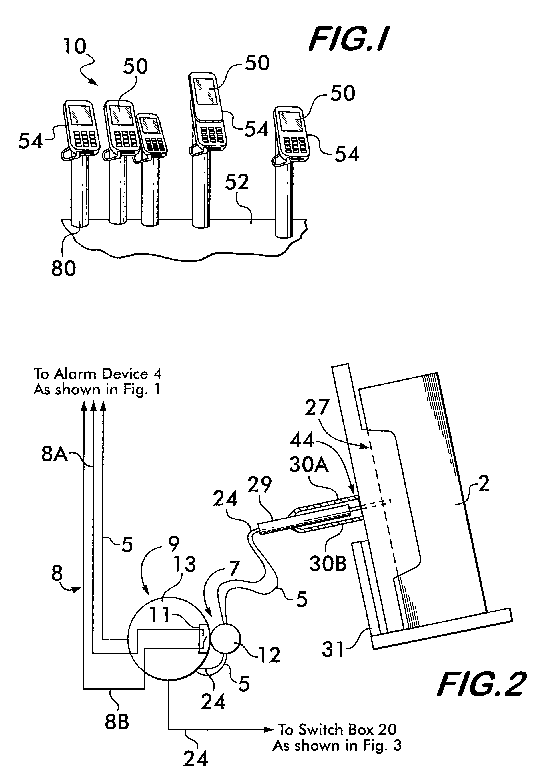 Coiled cable display device