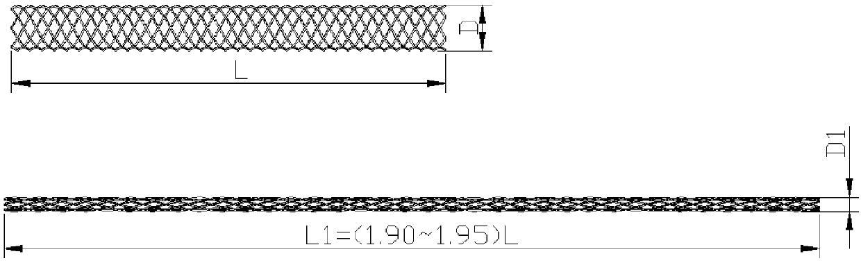 Self-expansion type woven stent and conveying device thereof