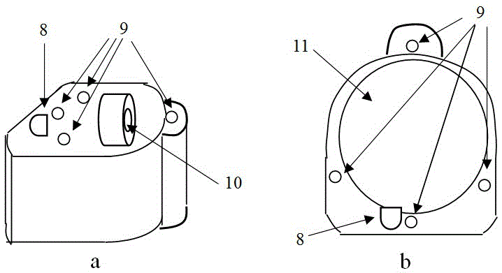 Coupling device between low-frequency vibration source and mastoid for treating peripheral vertigo