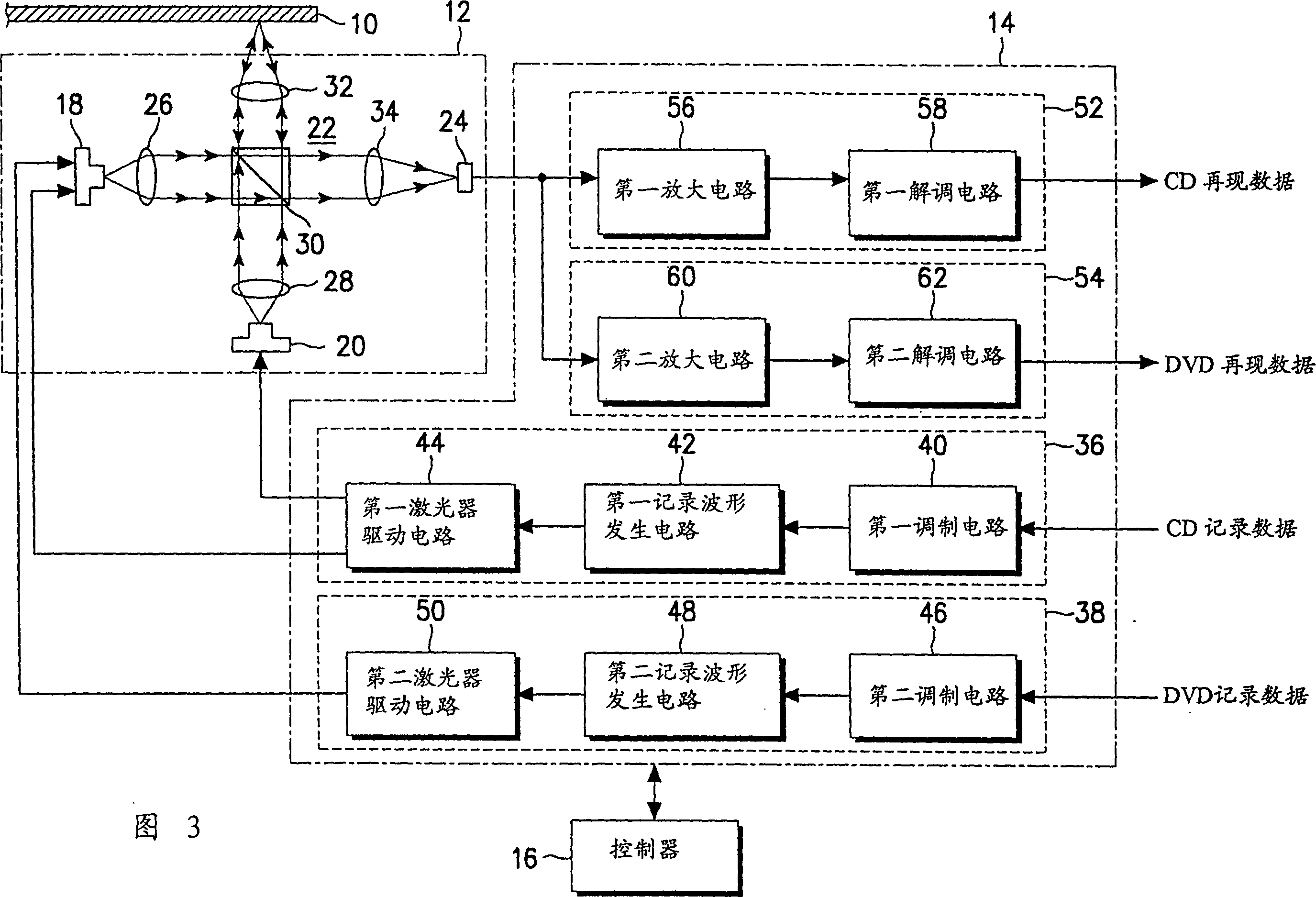 Method and apparatus for recording and reproducing data on and from optical disk