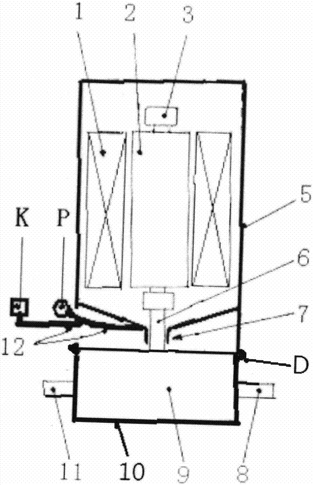 Water pump structure designed according to air jacking sealing principle and comprising immersion pump