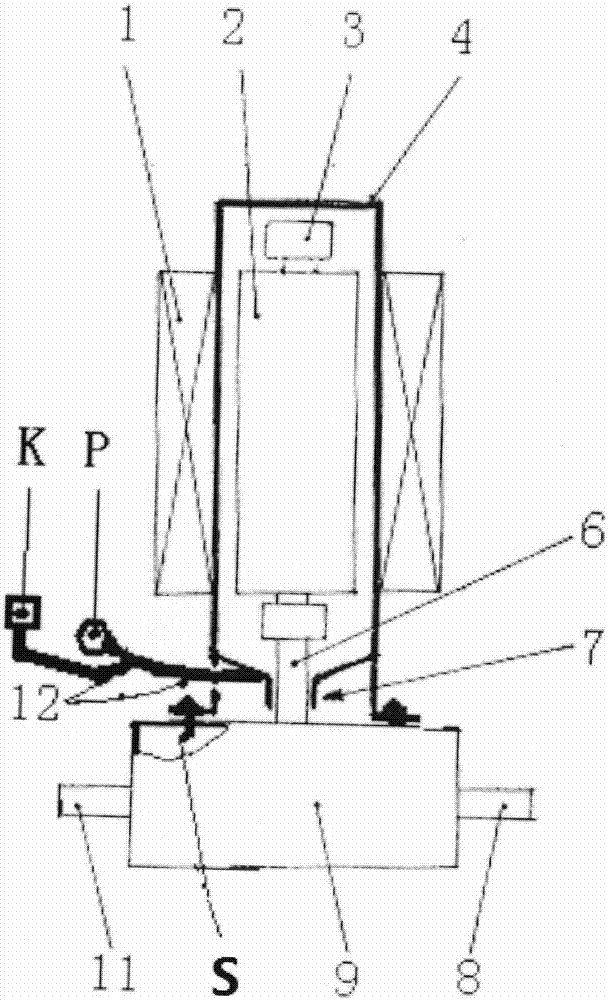 Water pump structure designed according to air jacking sealing principle and comprising immersion pump