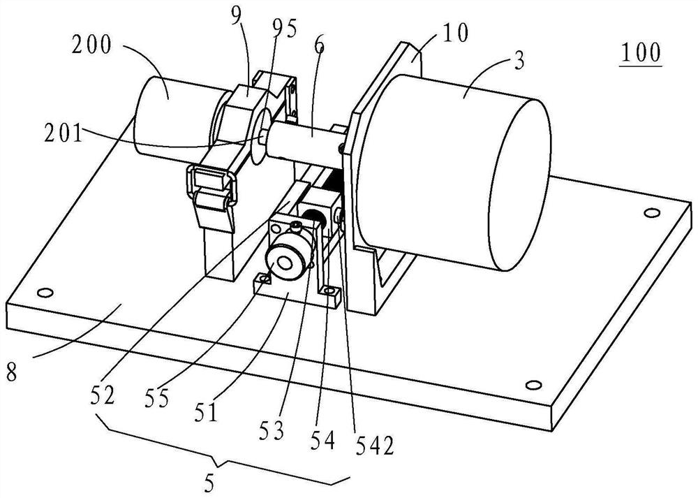 Testing device of angular displacement sensor