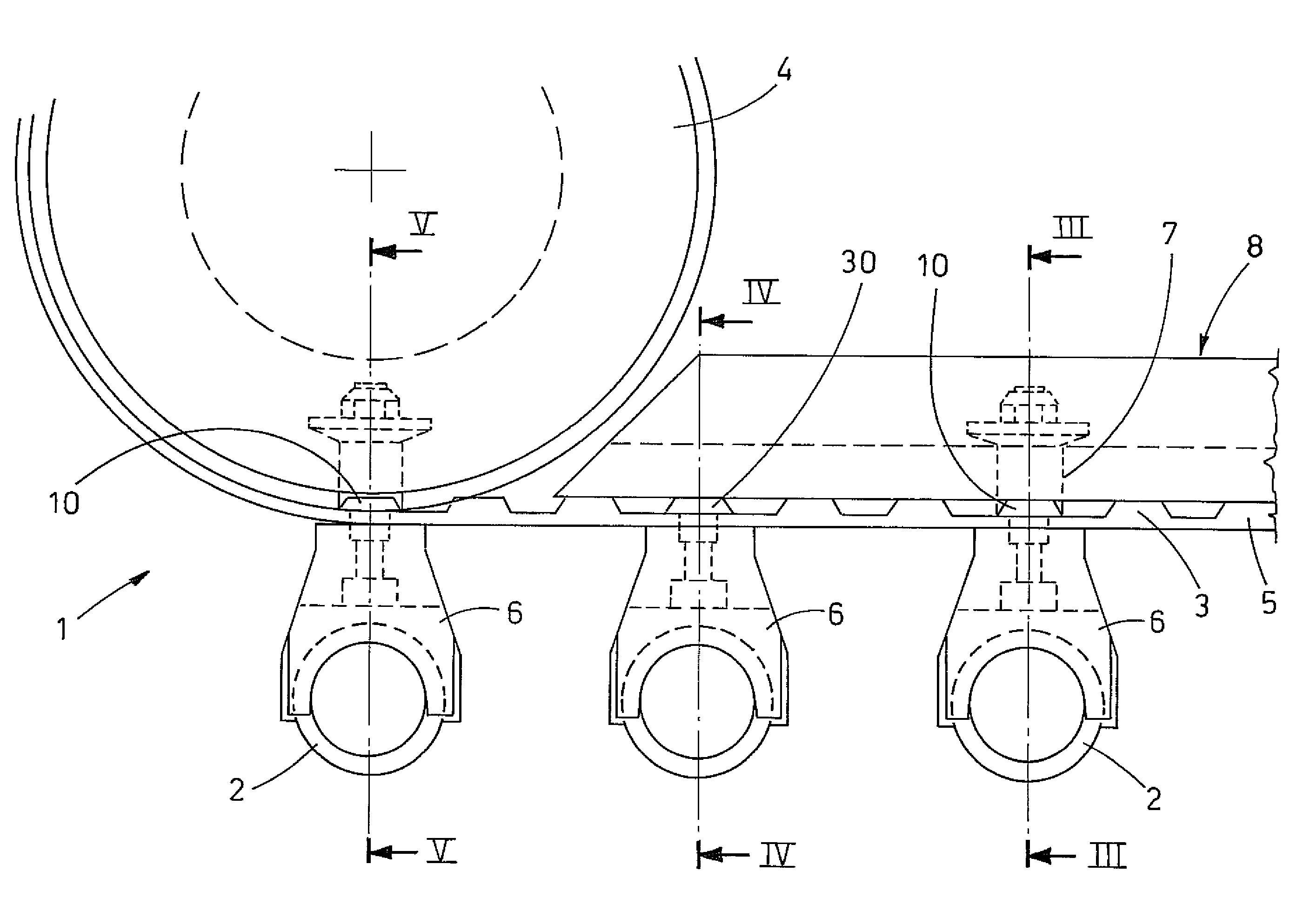 Device for transporting containers