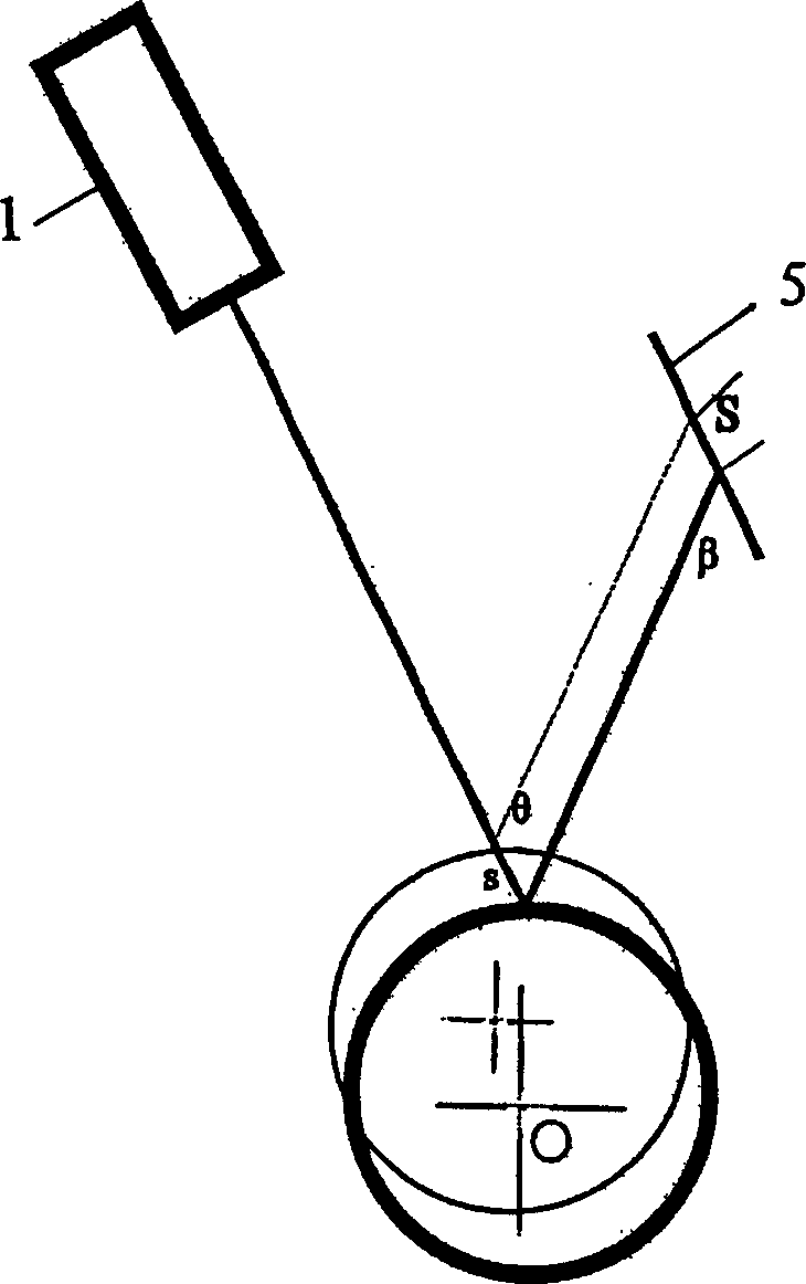 Laser method for measuring vibration displacement of rolling bearing
